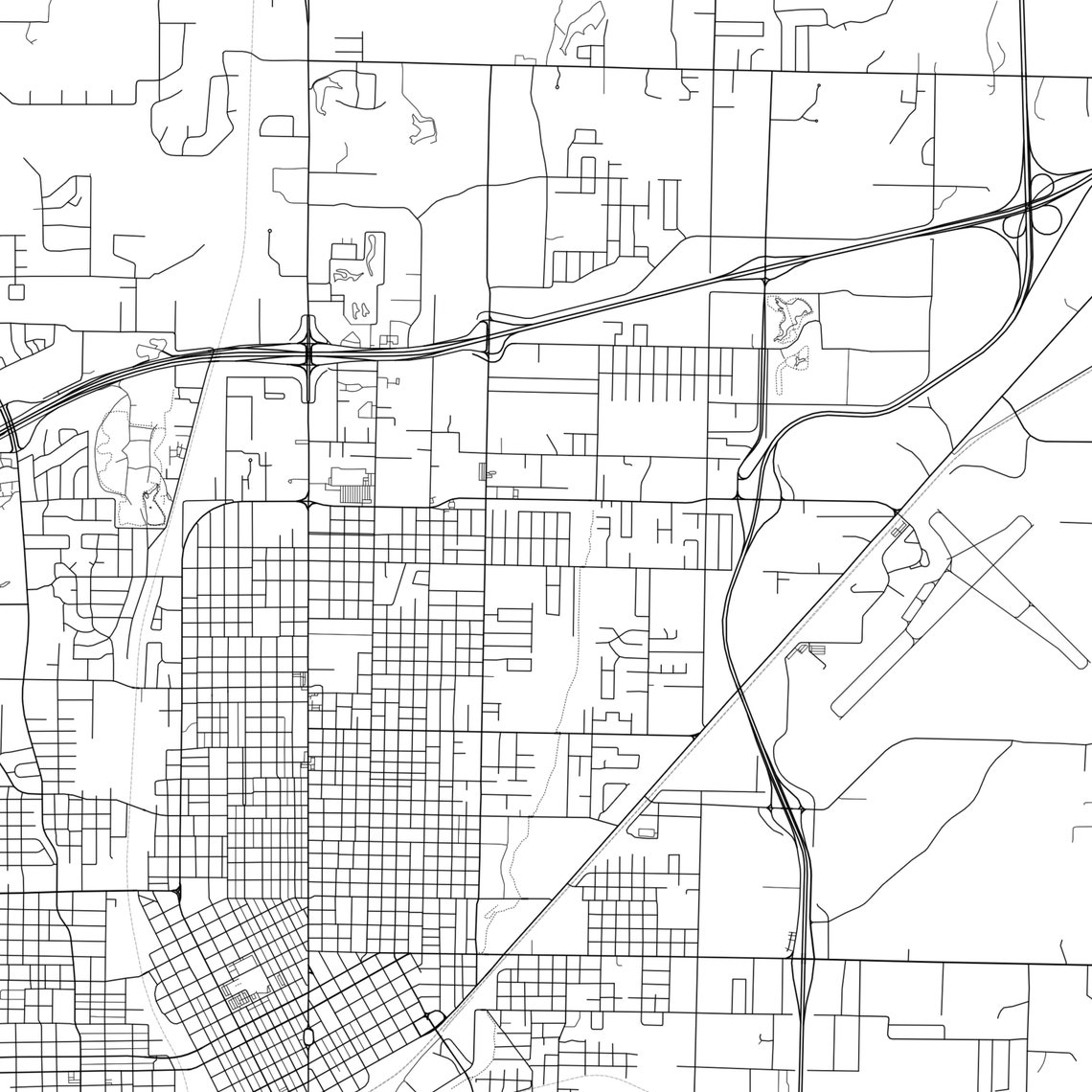 Texarkana Map Print Texarkana Map Poster Wall Art Ar City Etsy