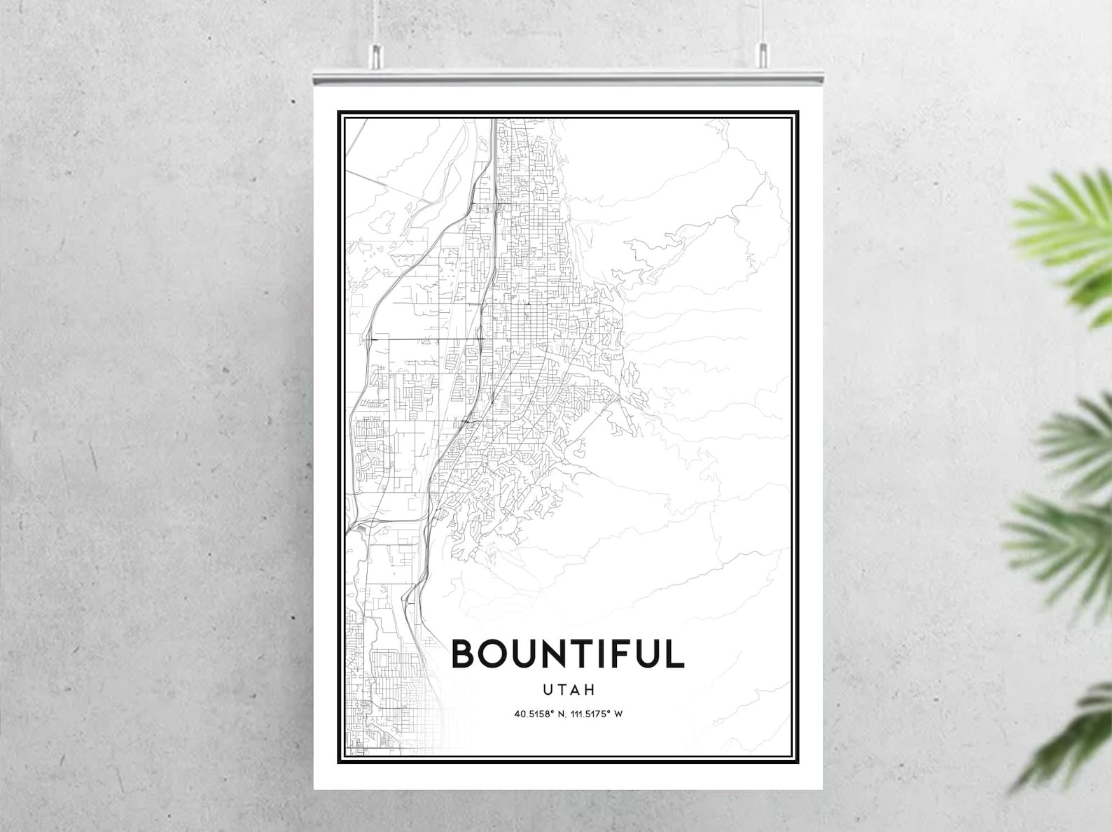 Bountiful Map Print, Bountiful Map Poster Wall Art, Ut City Map, Utah ...