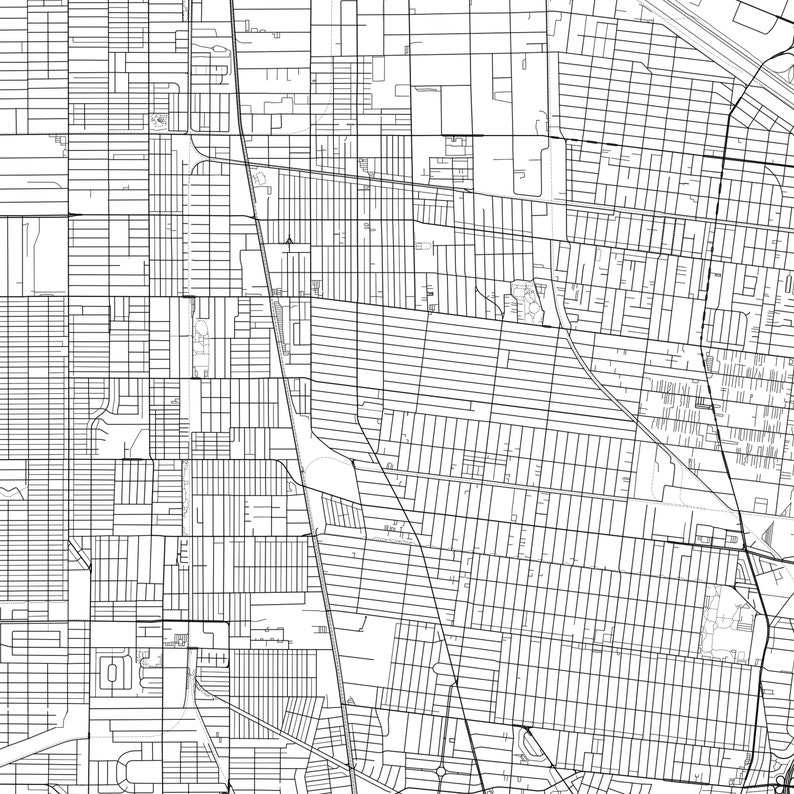 South Gate Map Print South Gate Map Poster Wall Art Ca City Etsy