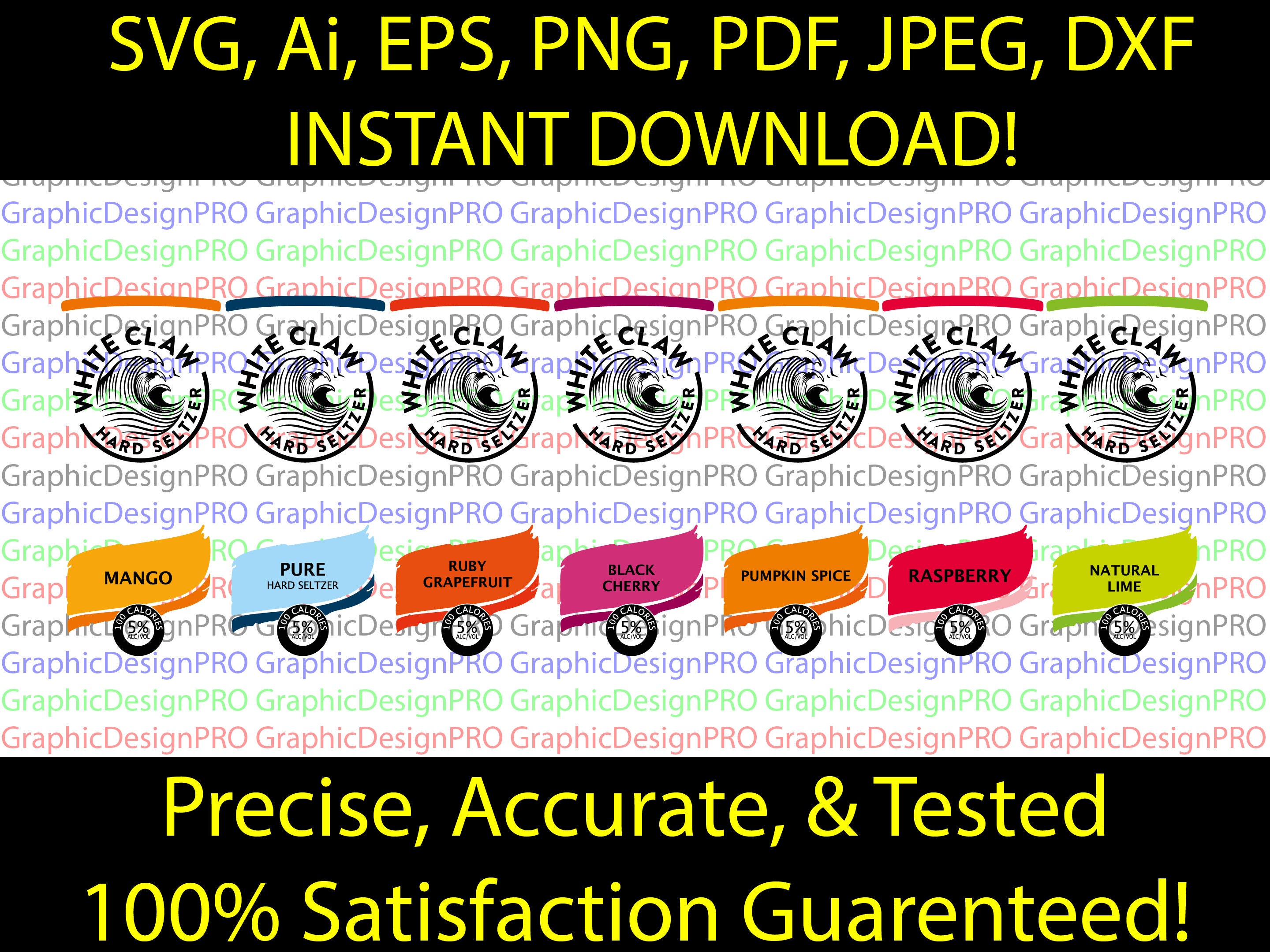 White Claw Svg White Claw Logo Svg White Claw Flavors Etsy