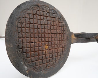 Antique Waffle Iron, Large item, very nice