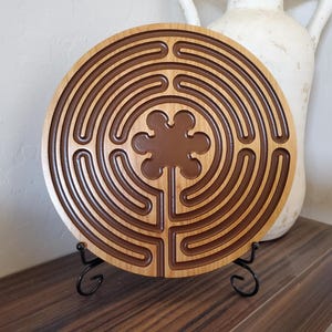 Chartres Wood Carved Finger Labyrinth II, Meditation Chartres Labyrinth ...