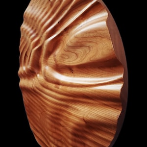 Wood Sculpture Wall Art, Contemporary 3D Wall Decor, Abstract Wall Sculpture.
