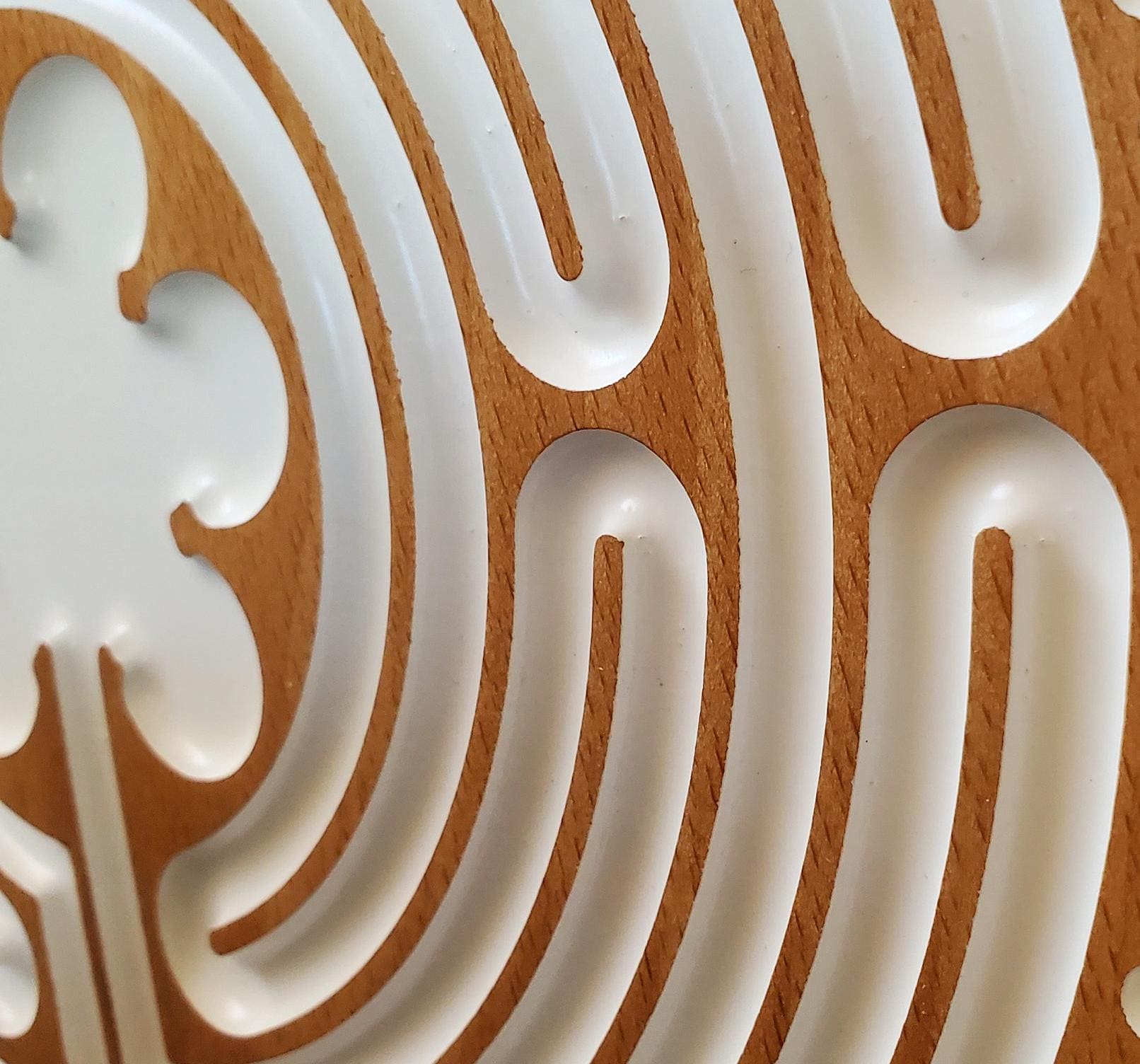 Chartres Wood Carved Finger Labyrinth II, Meditation Chartres Labyrinth ...