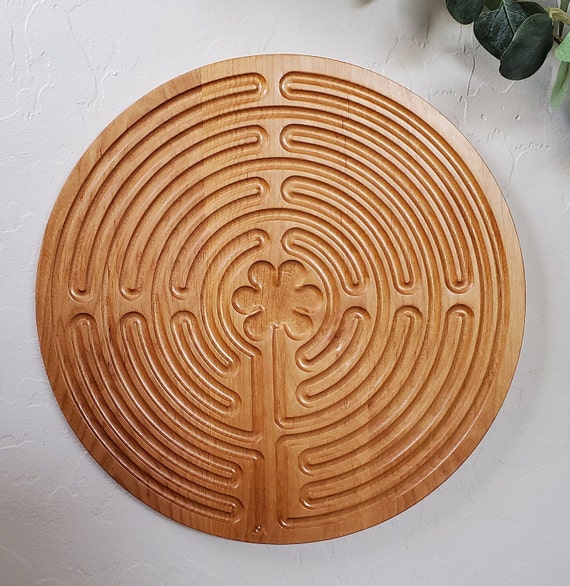 Chartres Wood Carved Finger Labyrinth Meditation Chartres