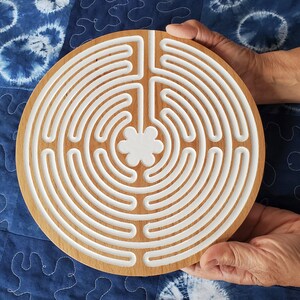 Chartres Wood Carved Finger Labyrinth Meditation Chartres Labyrinth ...