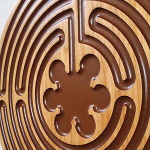 Chartres Wood Carved Finger Labyrinth II, Meditation Chartres Labyrinth ...