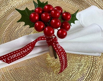 Personalized table decoration Handmade| Napkin ring | Christmas decor |Holliday decoration| Holiday dinner decoration | Table decor |