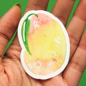 Autocollant vinyle mangue aquarelle