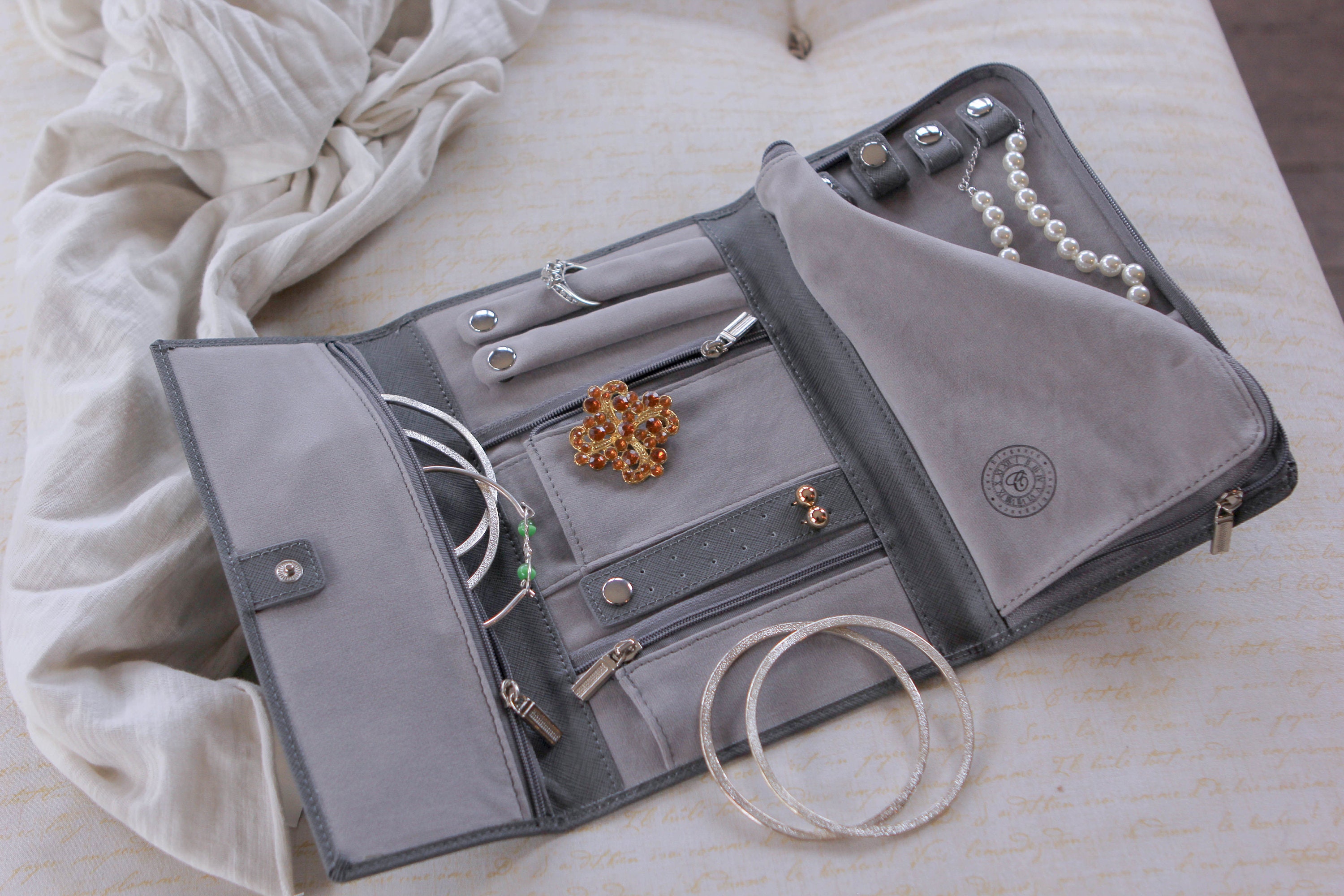 Saffiano leather travel jewelry case jewelry organizer by etsy