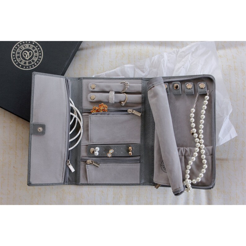 Saffiano Leather Travel Jewelry Case Jewelry Organizer by Etsy