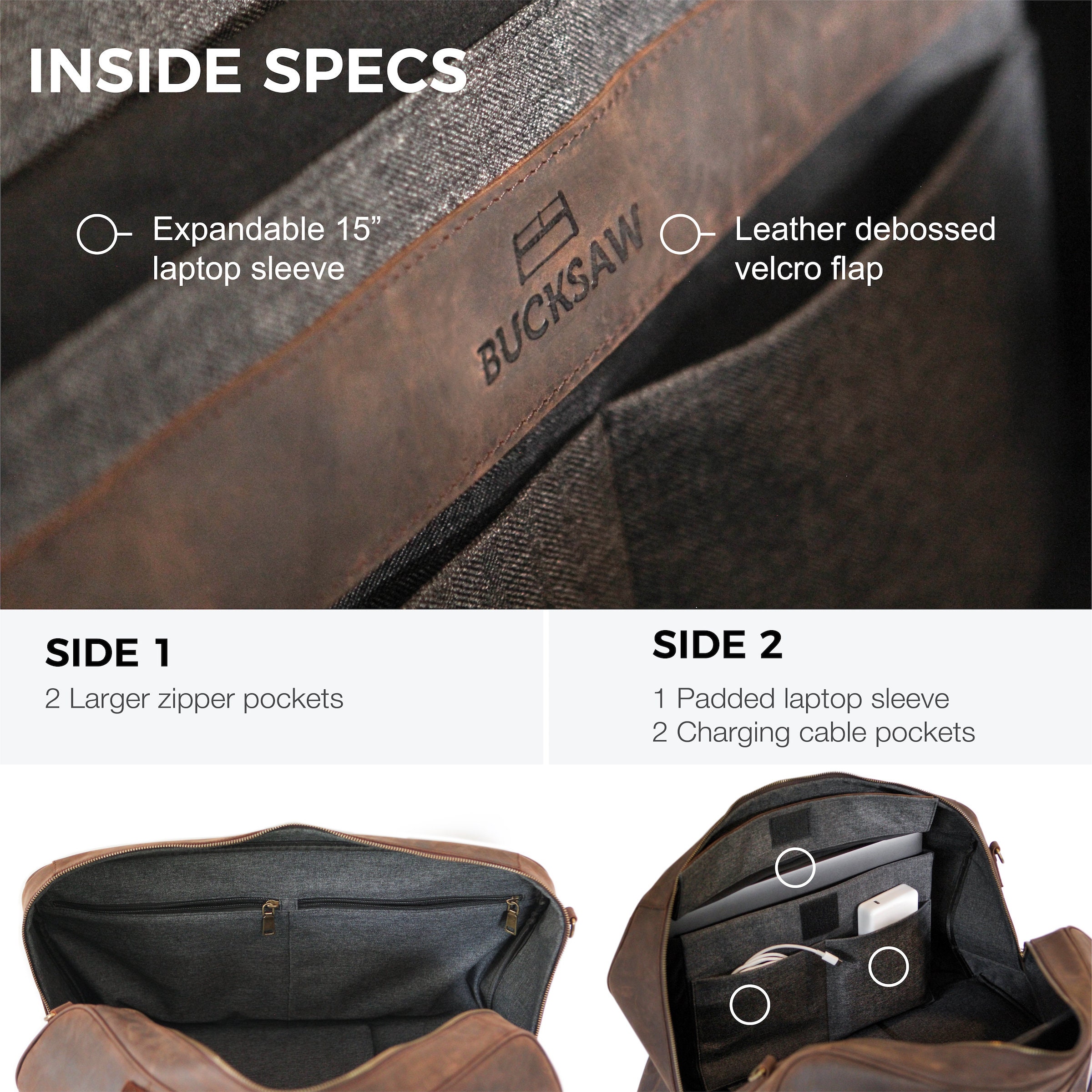 Bucksaw Travel Leather Duffel Bag Full Grain Premium Leather Etsy