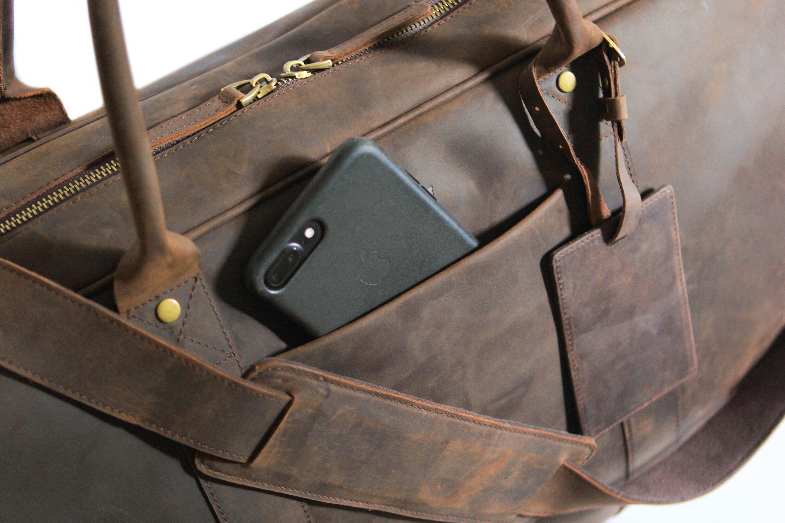 Bucksaw Travel Leather Duffel Bag Full Grain Premium Leather Etsy