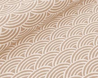 Bio-Kuscheljacquard Rainbow macadamia / beige | Stoffonkel