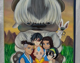 ATLA Inspired Artwork, Hand Painting, Wall Art