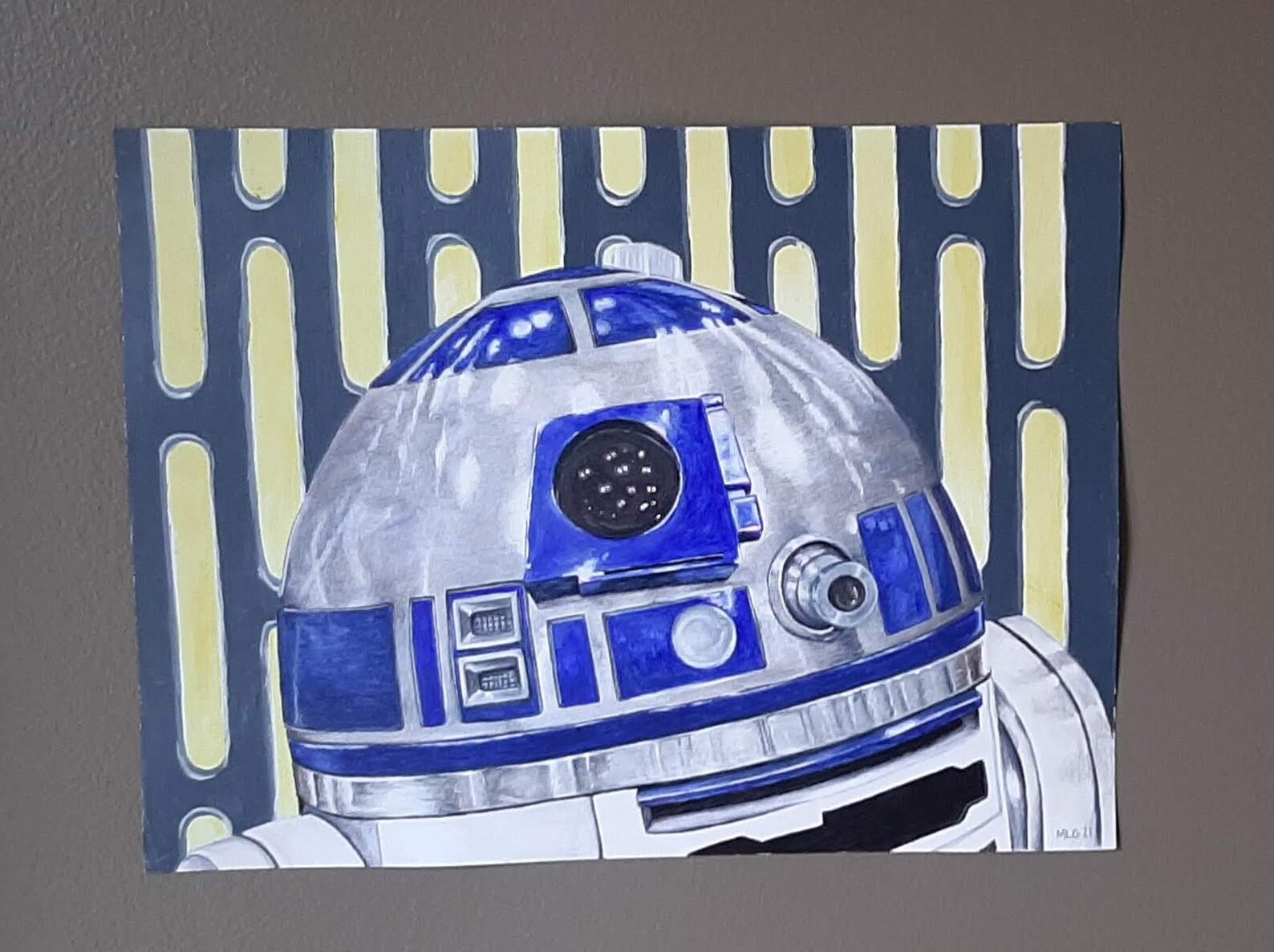 R2D2 Star Wars droid Original Painting Etsy