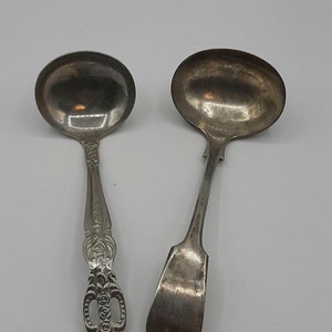 Vintage Adams S.S. Ladle Made in Japan Floral Decor 6&quot; Long and Another Ladle