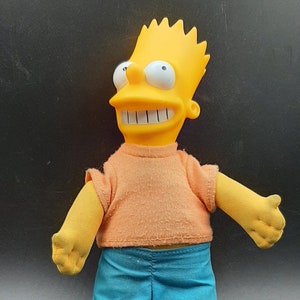 Vintage 1990 BART SIMPSON 9 Tall Plush Doll Matt Groening Hard Vinyl Head image 1