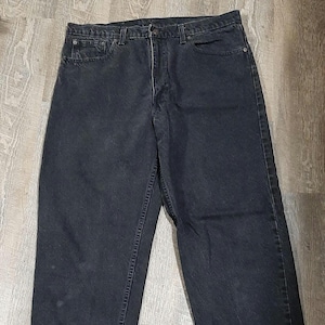 Vintage Levis 550 Jeans Men 38 x32 Black Relaxed Fit Made In Canada Red Tab