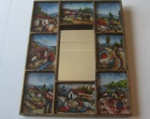 Vintage Rare Peru Folk Art Reverse Painted Verre Églomisé Mirror - 1989 - Beautifully hand painted by a wonderful artist