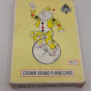 Cartes à jouer vintage Jumbo Crown, 5 x 7 pouces, gros caractères, king size n° 21