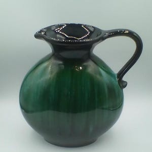Vintage Blue Mountain Pottery BMP Unusual Pitcher Jug Drip Glaze Narrow