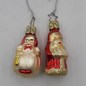 Vintage Inge Glas Germany Blown Glass Christmas Ornament Santa
