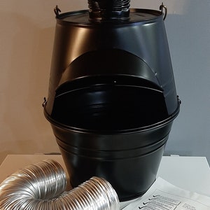 Ash Bucket &quot; 2 in 1&quot; Ash Collector Dust Director Metal Can New Made in Canada