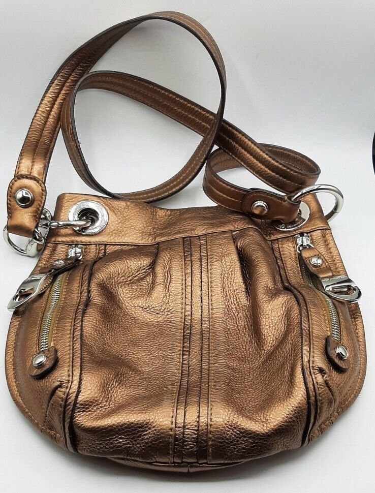 B. Makowsky Silver Leather Bag - Gem