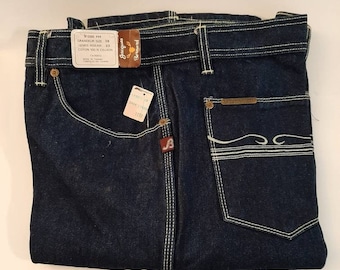 Vintage Men's Jacques Bernard Blue Jeans Size 38 x 33 100% Cotton K-Mart