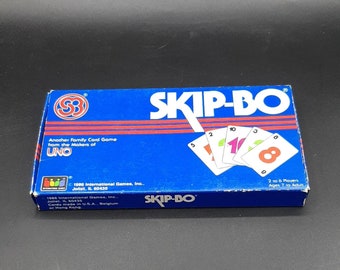 Vintage 1986 Skip-Bo Family Card Game International Games Complete Travel Game