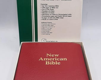 The New American Bible Official Catholic Bible Red Letter Edition Like New Boxed