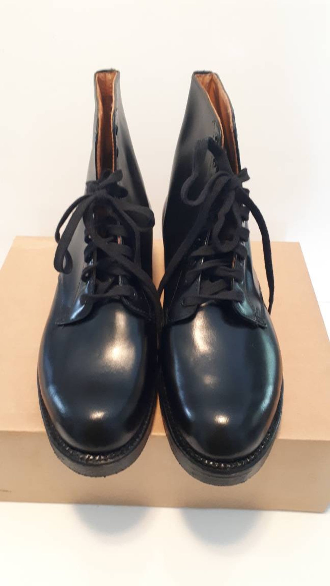 Vintage NOS Canadian Police Boots Black NEW Size 12 Retro Work Etsy