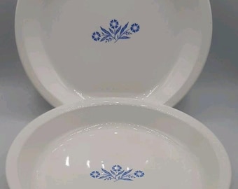 2 Corning Ware Blaue Kornblume 9 "X 3,25" Tortenplatten Modell P-309 Vintage