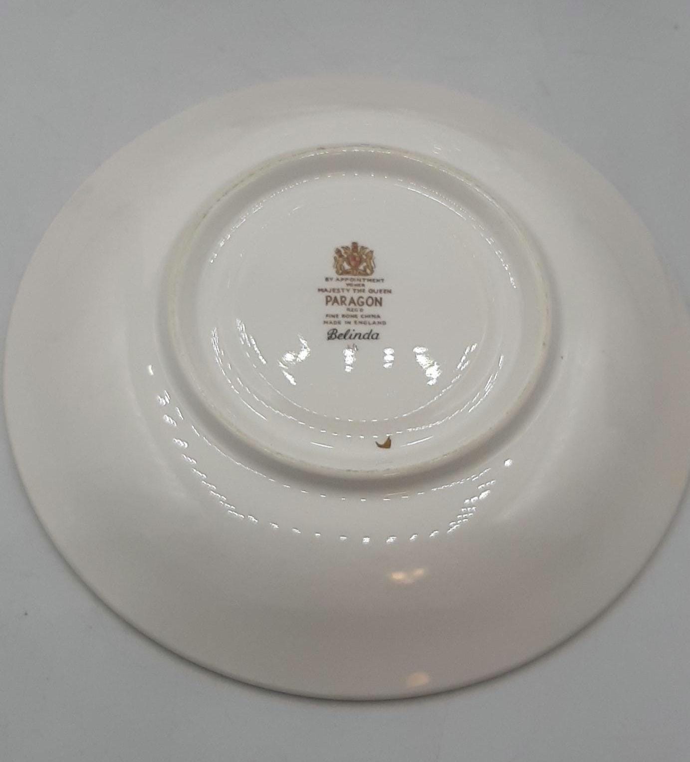 Vtg Paragon Belinda Tea Cup Saucer Side Plate Trio Set of 3