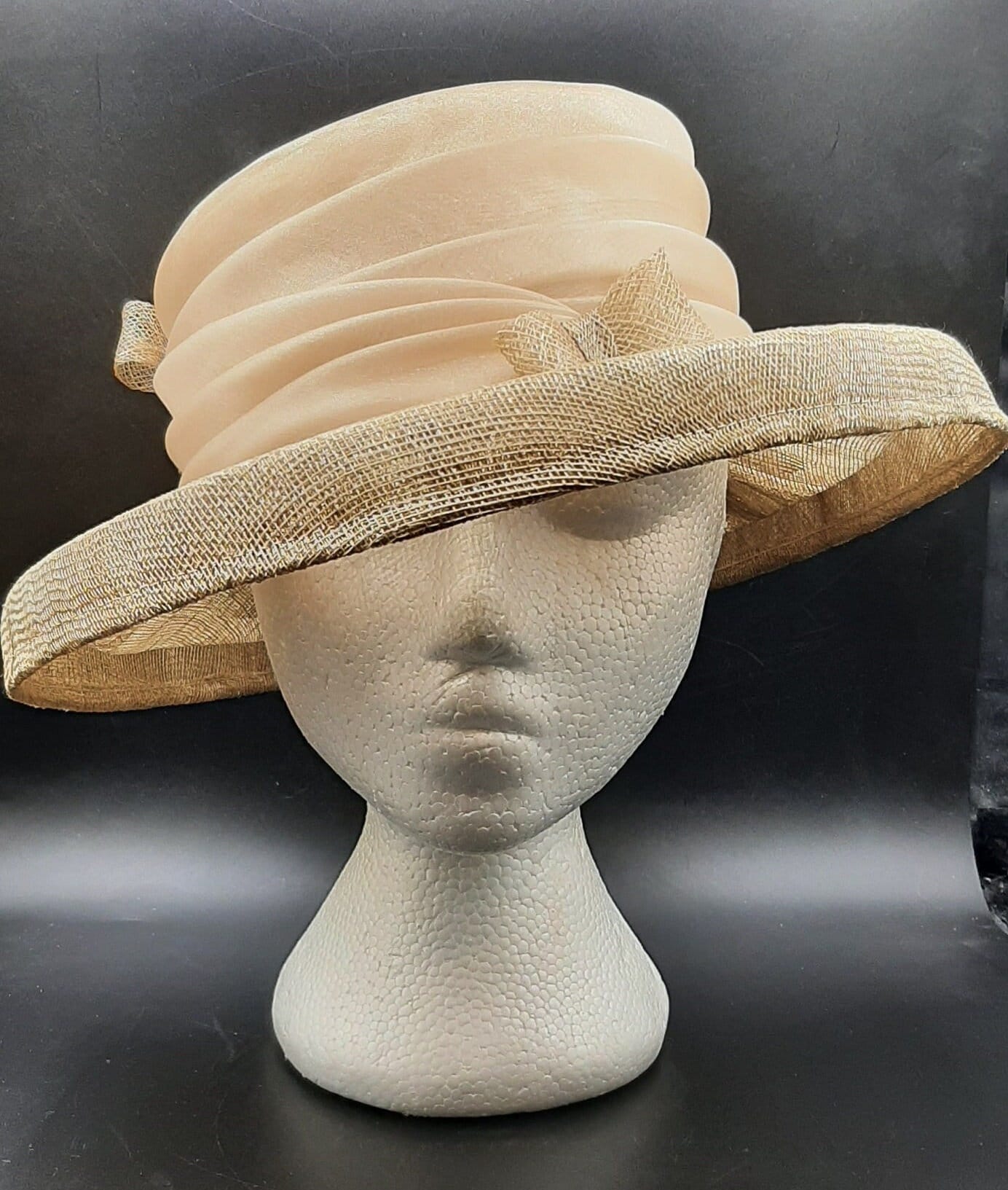 Vintage Fashion Hat Andre Canadian Hat Company Beige
