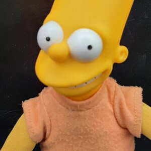 Vintage 1990 BART SIMPSON 9 Tall Plush Doll Matt Groening Hard Vinyl Head image 3