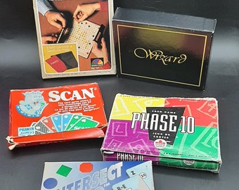 Vintage Lot of 4 Card Games & Pocket Edition Scrabble Family Night Fun Canada