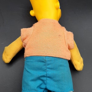 Vintage 1990 BART SIMPSON 9 Tall Plush Doll Matt Groening Hard Vinyl Head image 2