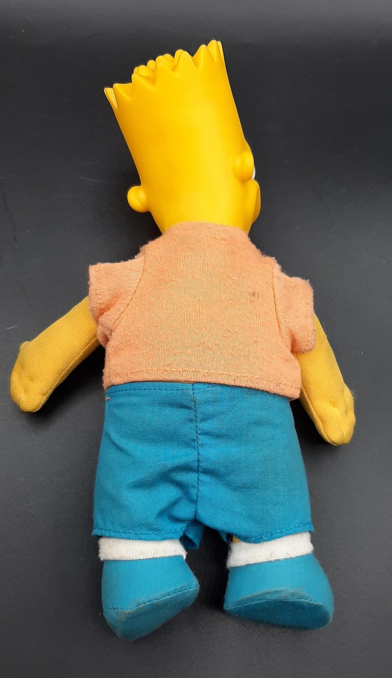 Vintage 1990 BART SIMPSON 9 Tall Plush Doll Matt Groening Hard Vinyl Head image 2