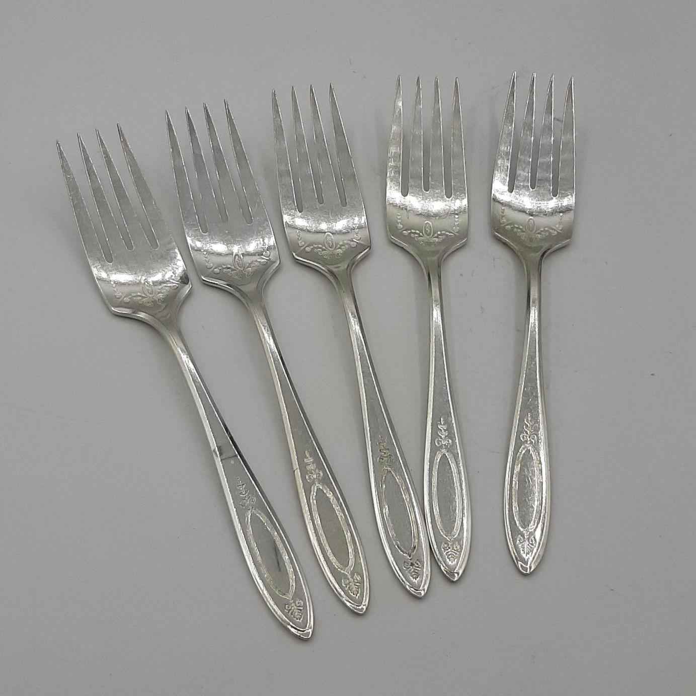 サラダフォーク オナイダコミュニティ ADAM シルバープレート 1917年製