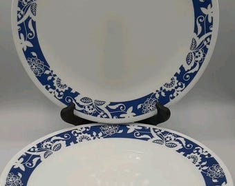 Juego de 4 platos llanos TRUE BLUE Corelle Livingware de 26 cm (10 1/4") de Corning Old Town