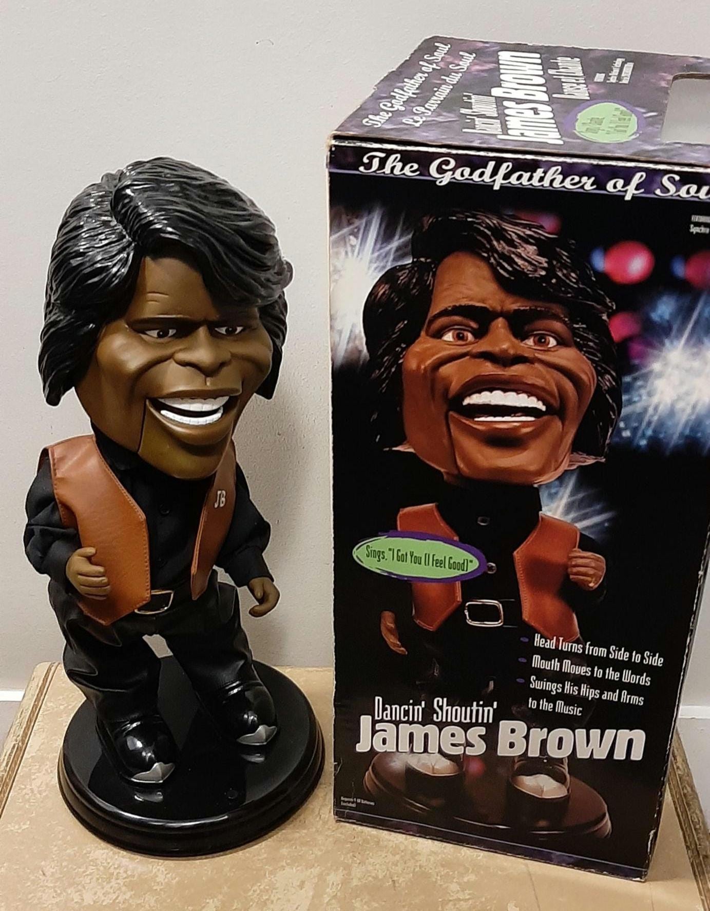 Dancing Shoutin' James Brown フィギュア Vintage 19” Gemmy Shoutin James Brown Singing I Feel Good Dancing