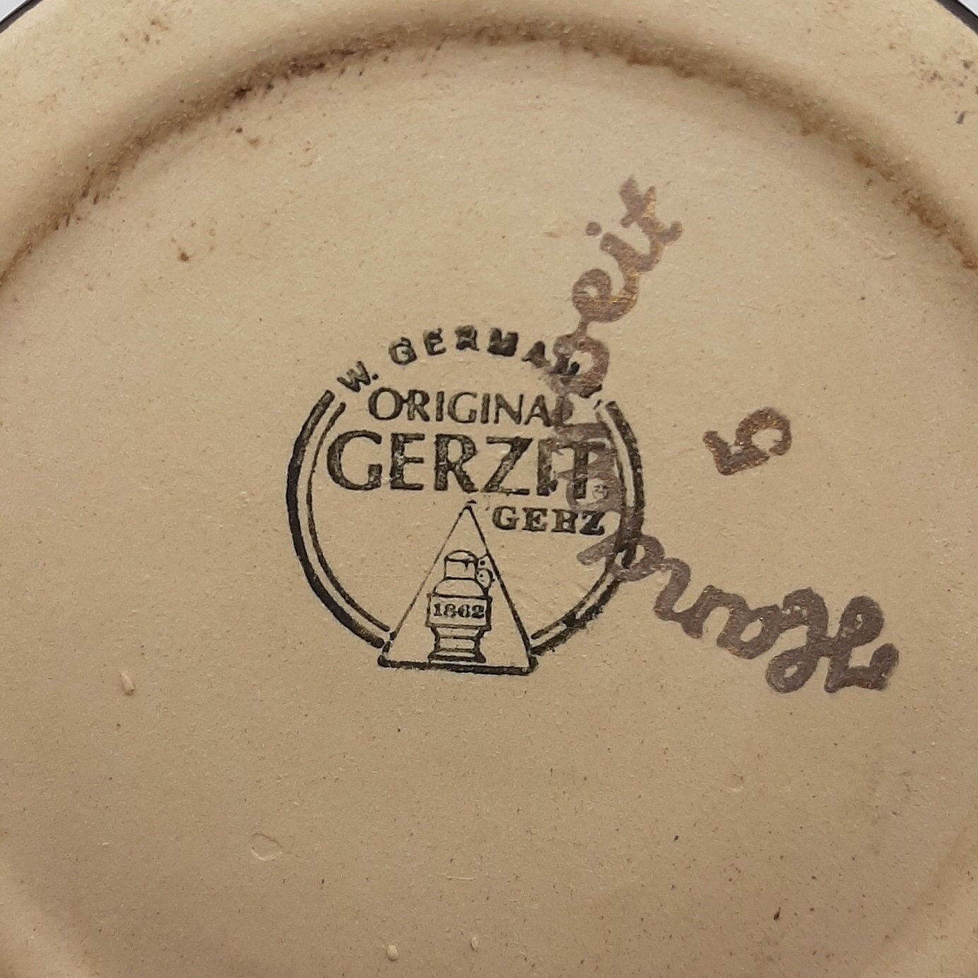 Vintage W. Germany Original Gerzit Beer Stein Moriage Krótki