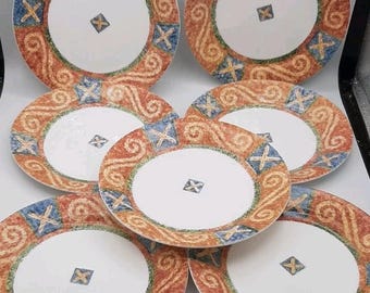 Platos Corelle Corning Sand Art para ensalada, pan y postre, 18,4 cm (7 1/4 pulgadas), juego de 7