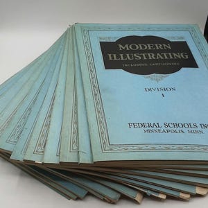 1926 Bundesschulen Moderne Illustrieren & Karikatur Kunst Schulbücher 1 - 12