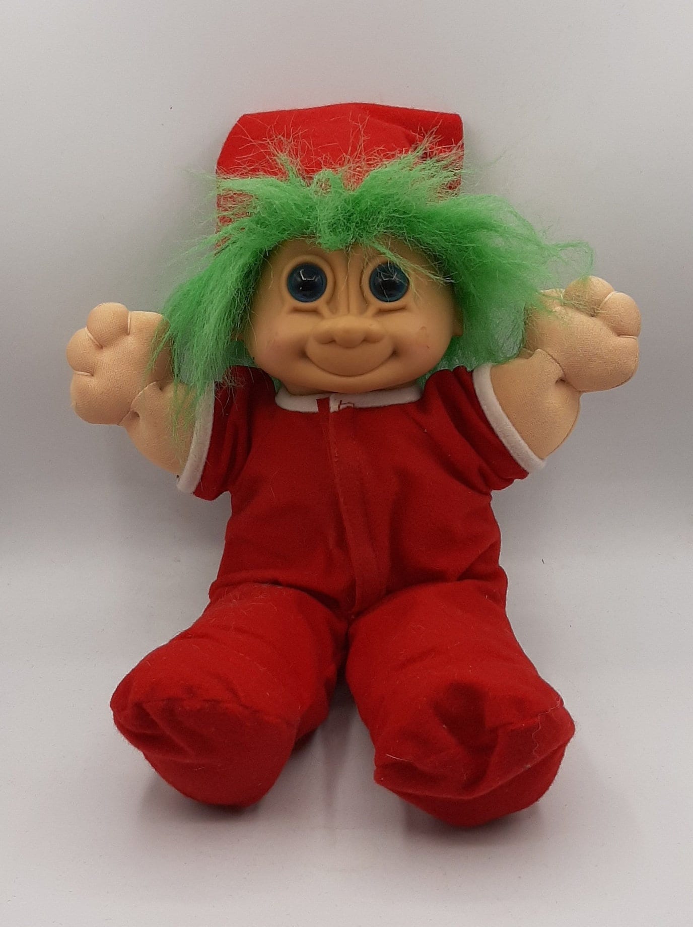 Pyjama Court Fille Trolls 2 Pièces Noël - Taille L, Avec Sac Cadeau