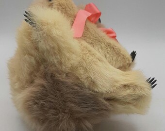 ハンドメイドのヴィンテージコアラと赤ちゃんの本物のカンガルーの毛皮