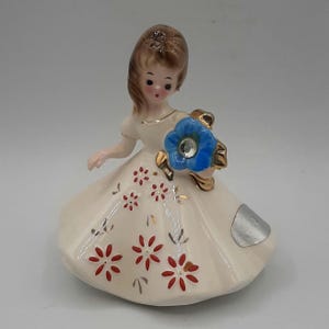 Vintage Josef Originals December Zircon Birthstone Birthday Girl Figurine from Japan