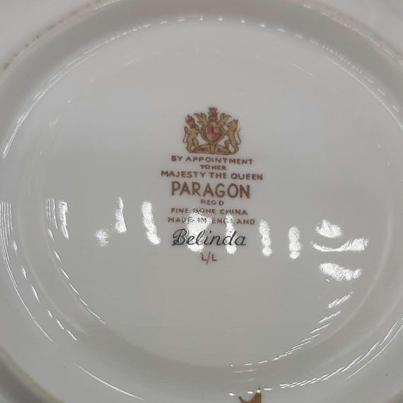 Paragon　パラゴン　Belinda　ティーセット　ビンテージ Vtg Paragon Belinda Tea Cup Saucer Side Plate Trio Set of 3